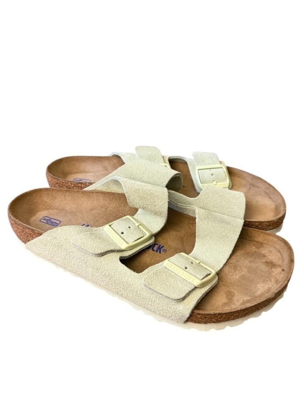 Birkenstock Arizona Green Suede Slide Sandal Women size 41 US 10